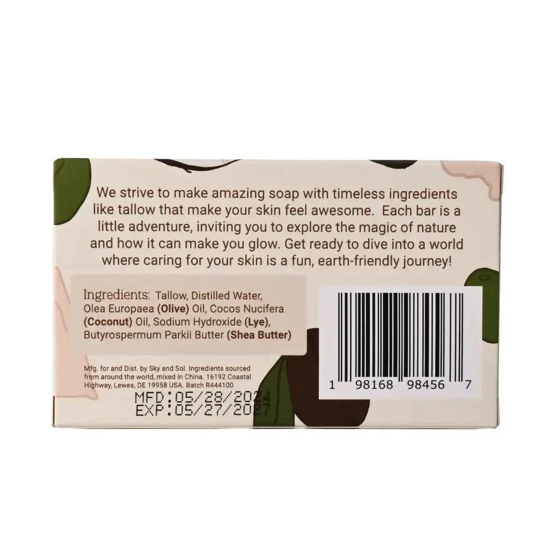 Sky and Sol Tallow Soap (Pack of 3) - Image 3